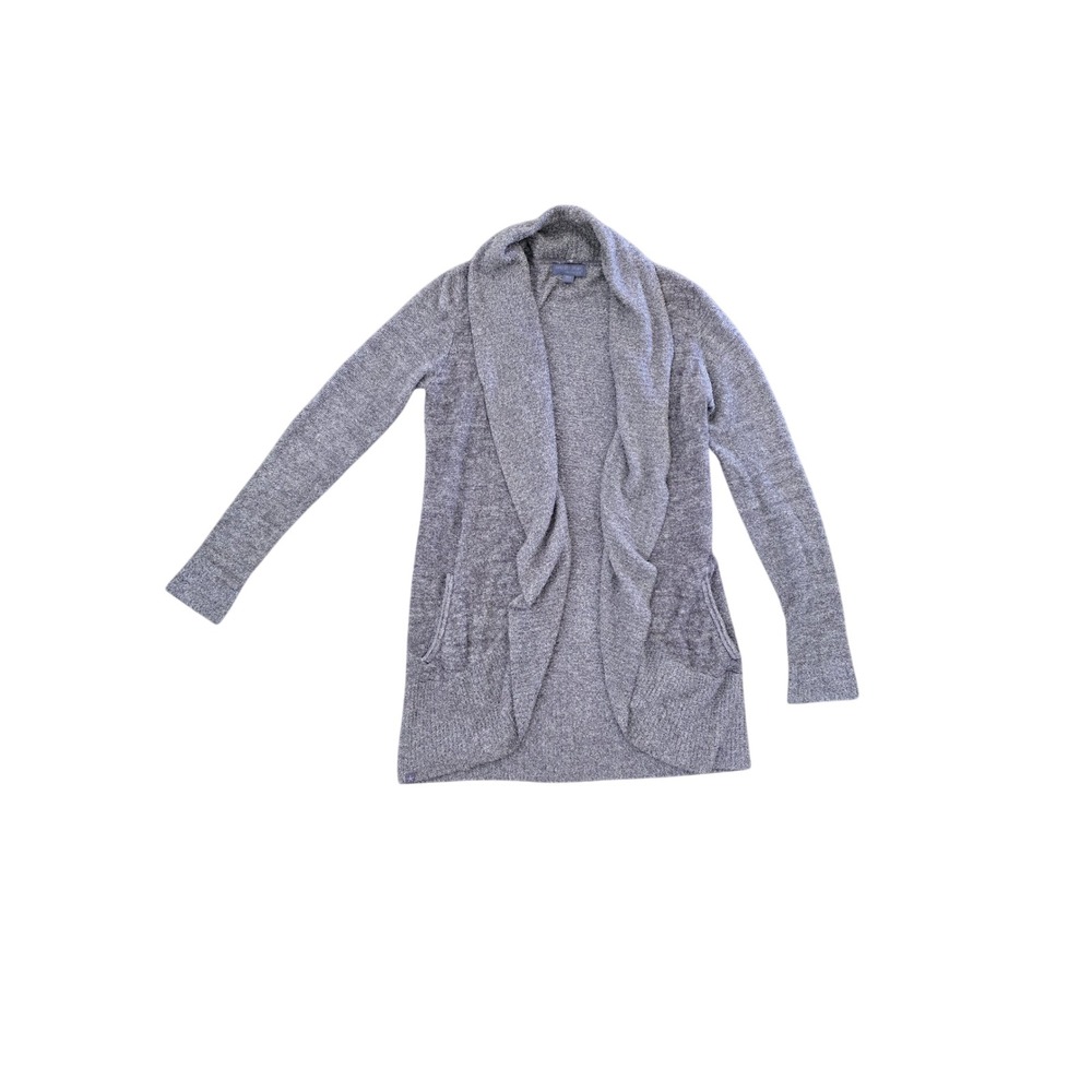 Barefoot Dreams CozyChic Lite‎ Circle Open Cardigan Grey Longline Size XS S